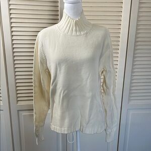Cream Knit Cowl Neck Sweater